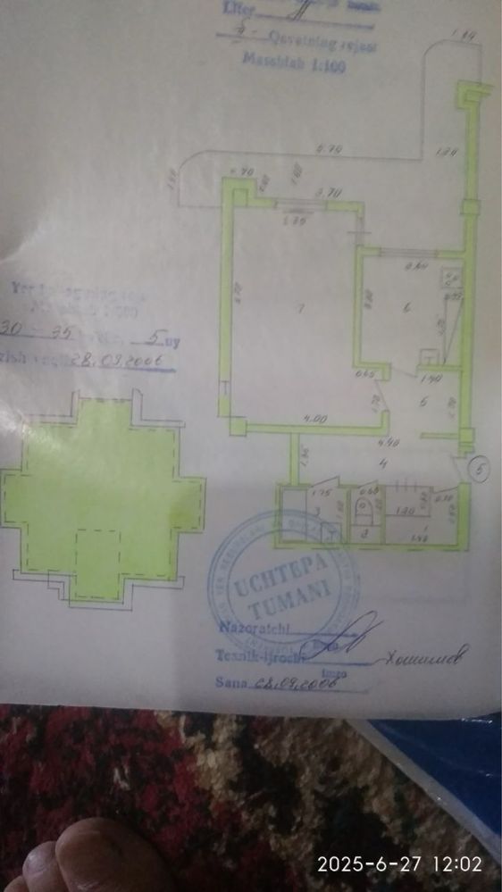 3+1 Algoritm 30 kv  35-dom 12 qavatli uyi 2-qavati