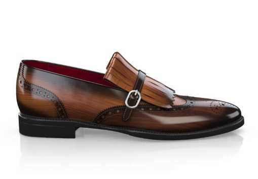 Pantofi loafer 43 43.5 de lux lucrati manual GIROTTI NOI piele lustrui
