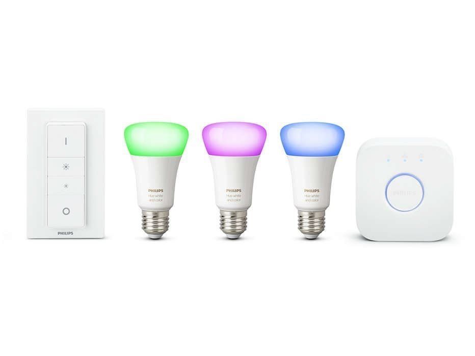 Philips Hue Starter Kit E27 RGB + Hue Bridge + Telecomanda Nou sigilat