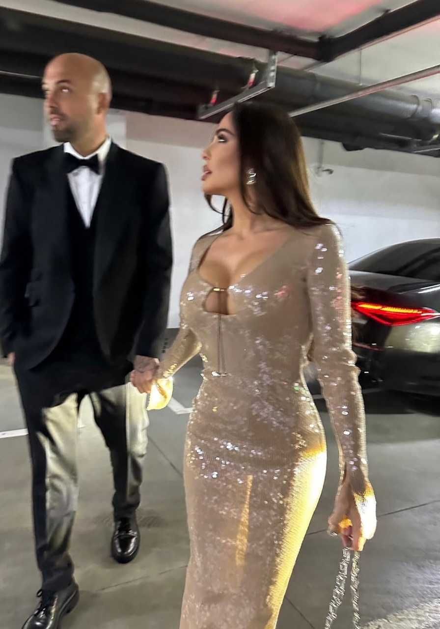 Рокля с пайети*S/M*Nude sequined dress 16Arlington
