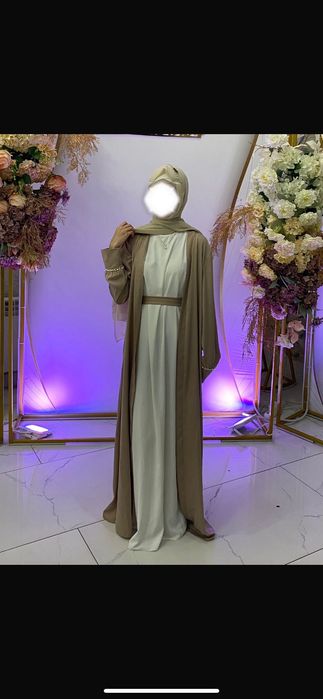 Вечерняя Абайка, ремешок, сорочка и платок