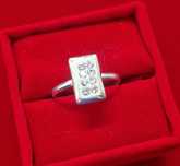 AG156, inel argint 925,nou/marcat,zirconii albe, ideal cadou