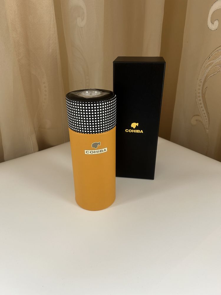 Преносима кожена кутия за пури (хумидор) Cohiba – за 5–6 пури