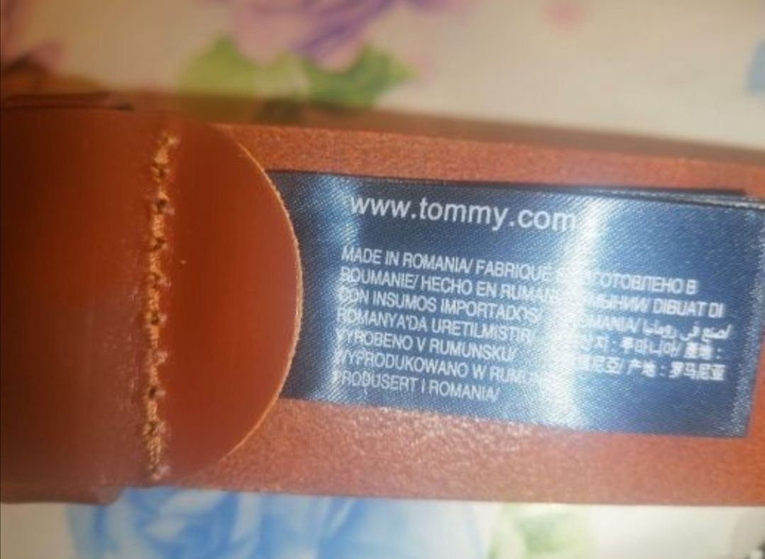 TOMMY HILFIGER Оригинал Нов Универсален Колан от Естествена Кожа 100см