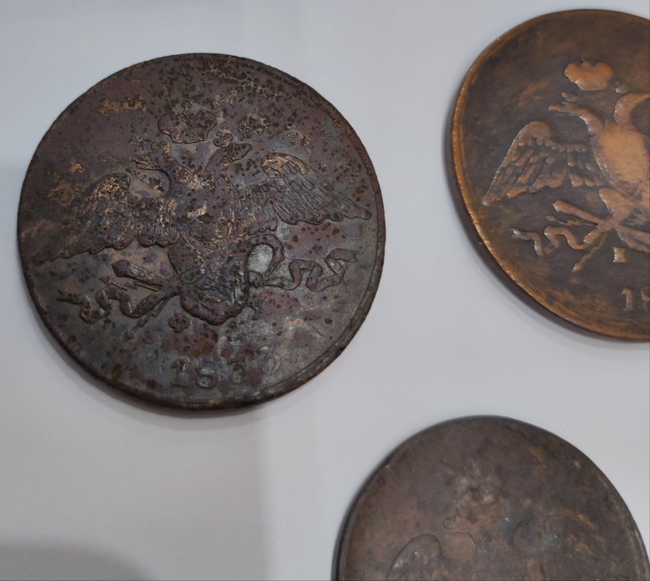 Монеты 5, 2 и 1 копейки императора Николай 1
