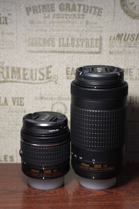 Nikon 18-55mm AF-P и Nikon 70-300mm AF-P объктивы для nikon F