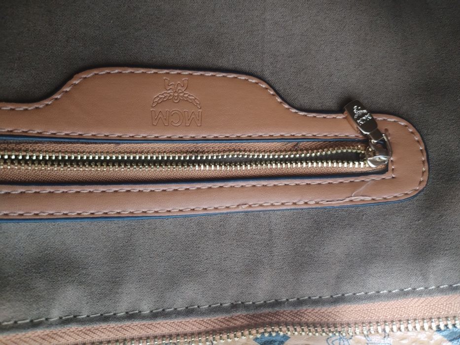 Geanta MCM maro logo