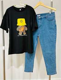 Женская футболка (новая) Женские джинсы(новые) Корея