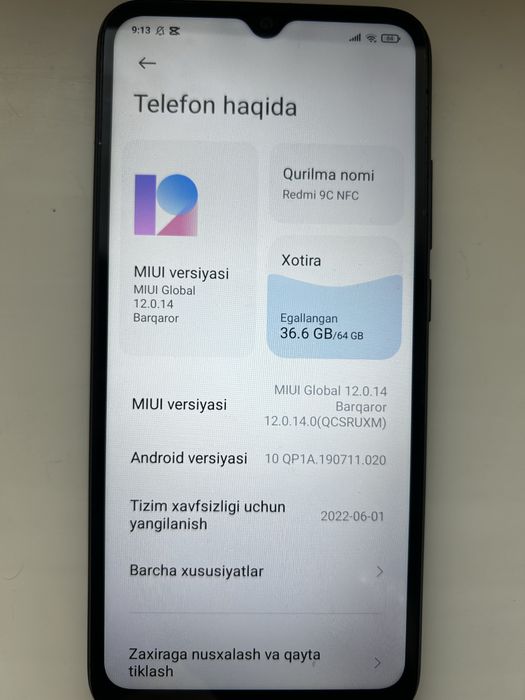 Redmi 9C NFC sotiladi!