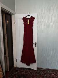 Платье в пол высокая мода"Paula Richi" гипюровое с подкладом