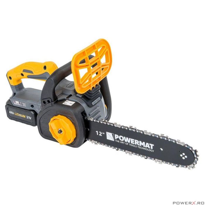 Drujba cu acumulator, fierastrau, 2x baterie 4Ah, pas lant 3/25,