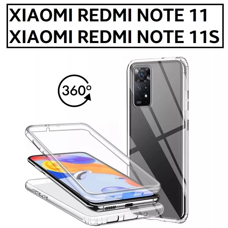 Прозрачен 360 Градуса Кейс за Xiaomi Redmi Note 11 4G / Redmi Note 11S