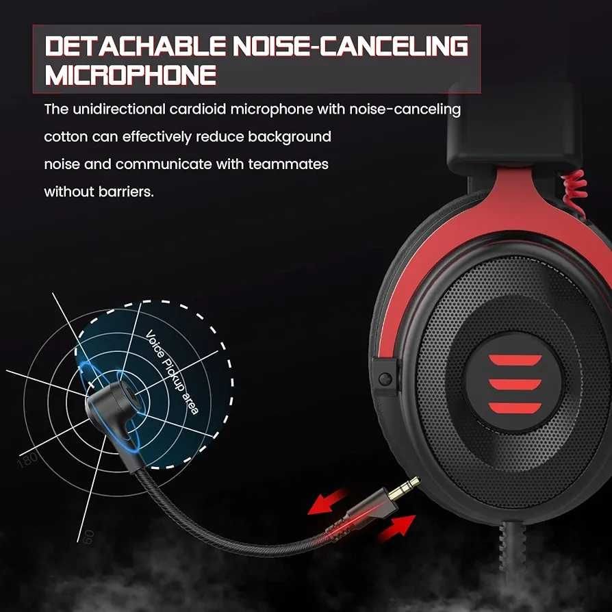 геймърски слушалки - кабелни слушалки с подвижен шумопотискащ микрофон