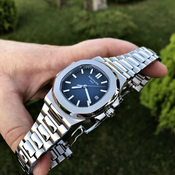 ceas patek philippe nautilus blue dial steel