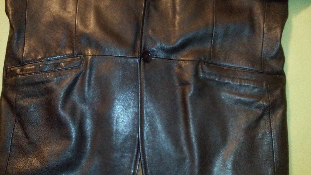 Sacou impecabil PIELE calitate slim fit Fedi Japonia - bust 120 cm