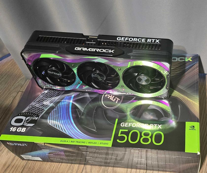 RTX 5080 Palit GameRock OC 16GB GDDR7, Garantie 2028
