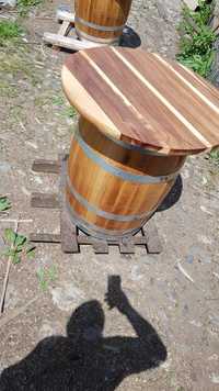 Masa din butoi din lemn