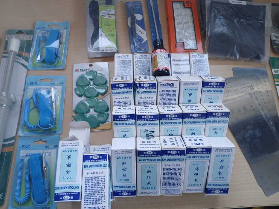 Set complet de unelte și consumabile pentru reparații electronice
