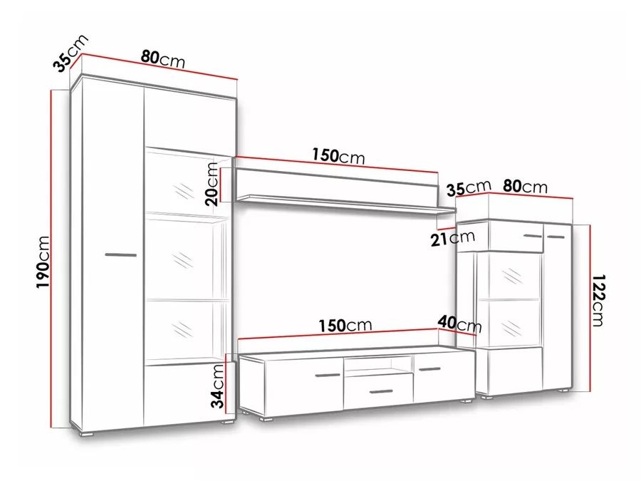 Mobilier living cu leduri