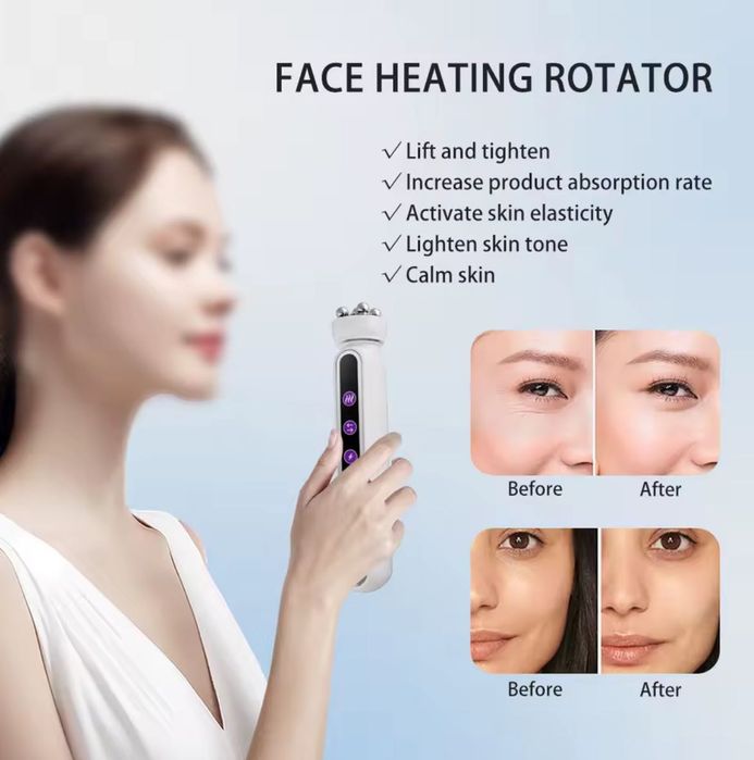 3 în 1 RF EMS Facial 360 Roller Masaj Lifting, Rejuvenation