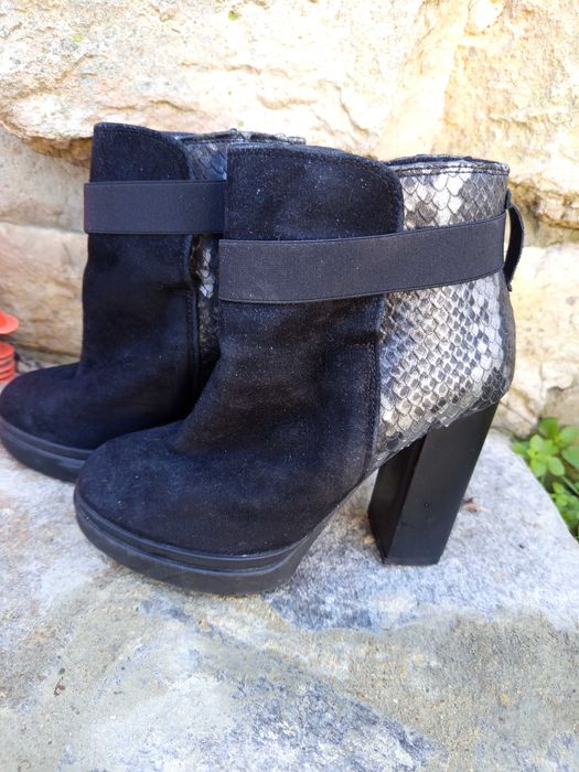 Боти кожа и велур