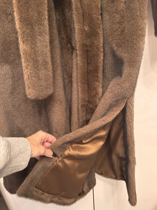 Дълго палто изкуствен косъм