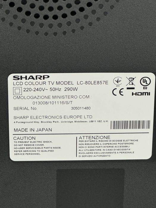 Televizor Sharp diagonala 203 cm !