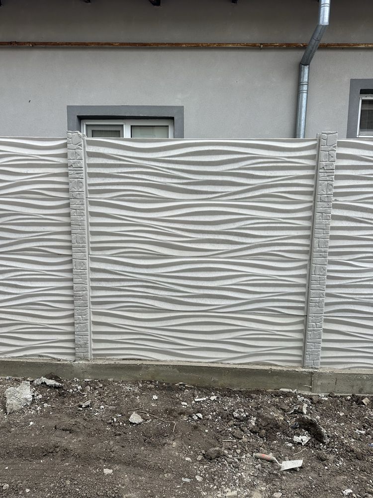 Gard din placi de beton industrial aditivat ciment r52