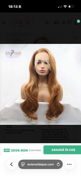 Peruca Par Natural Oskar Shop