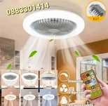 LED лампа вентилатор с дистанционно Smart лампа RGB