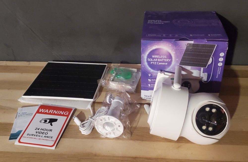 Camera PTZ ICSEE 3 MP cu panou solar & baterie interna