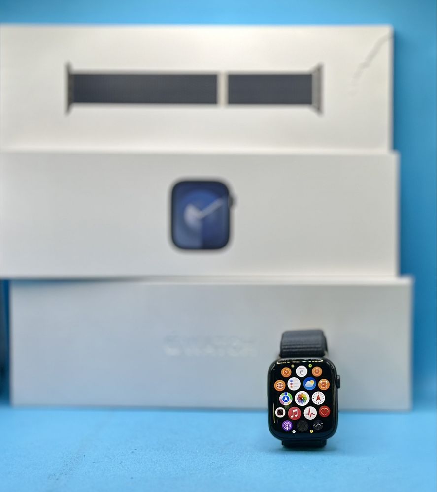 ГАРАНЦИОНЕН!!! Apple Watch 9, GPS, Cellular, Midnight Aluminium 45 мм