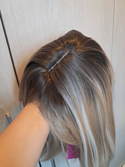Peruca naturală păr mediu 45 cm, Salvina, Esy Hair(nouă,cu etichetă)
