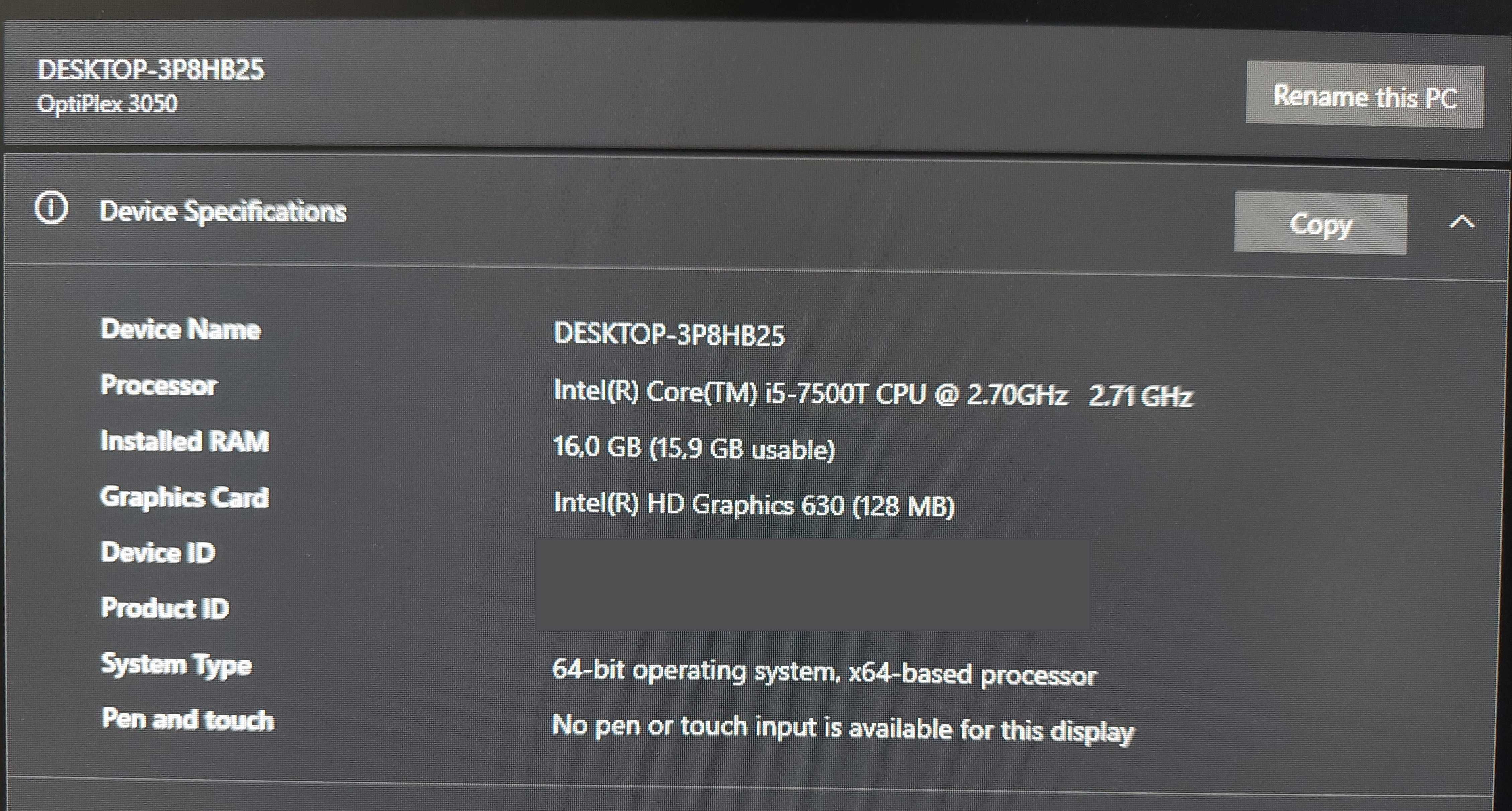 Dell OptiPlex 3050 Mini