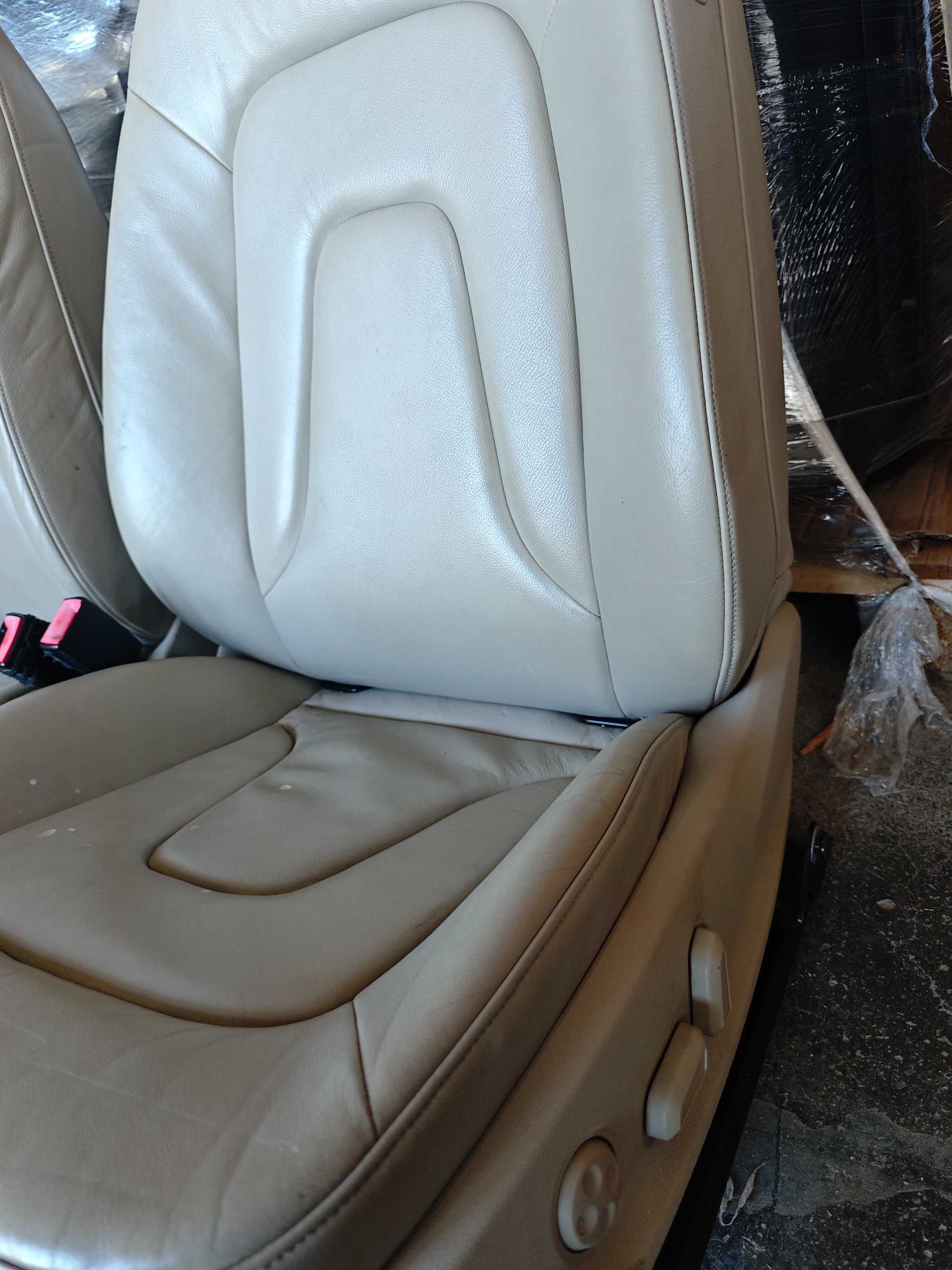 ТОП! Запазен бежов салон Audi A4 A5 4врати комби седан Ел подгрев N366