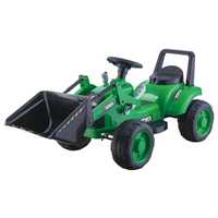 Excavator / Tractor cu cupa electric copii TR1605 verde, nou, factura