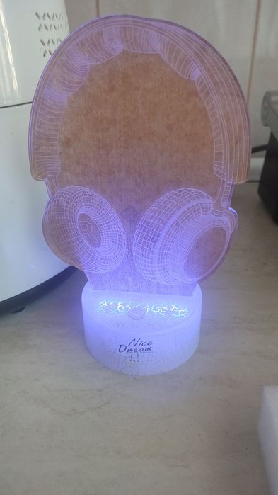 Lampă de noapte 3D Ursuleț de pluș, Iluzie optică, Lamp