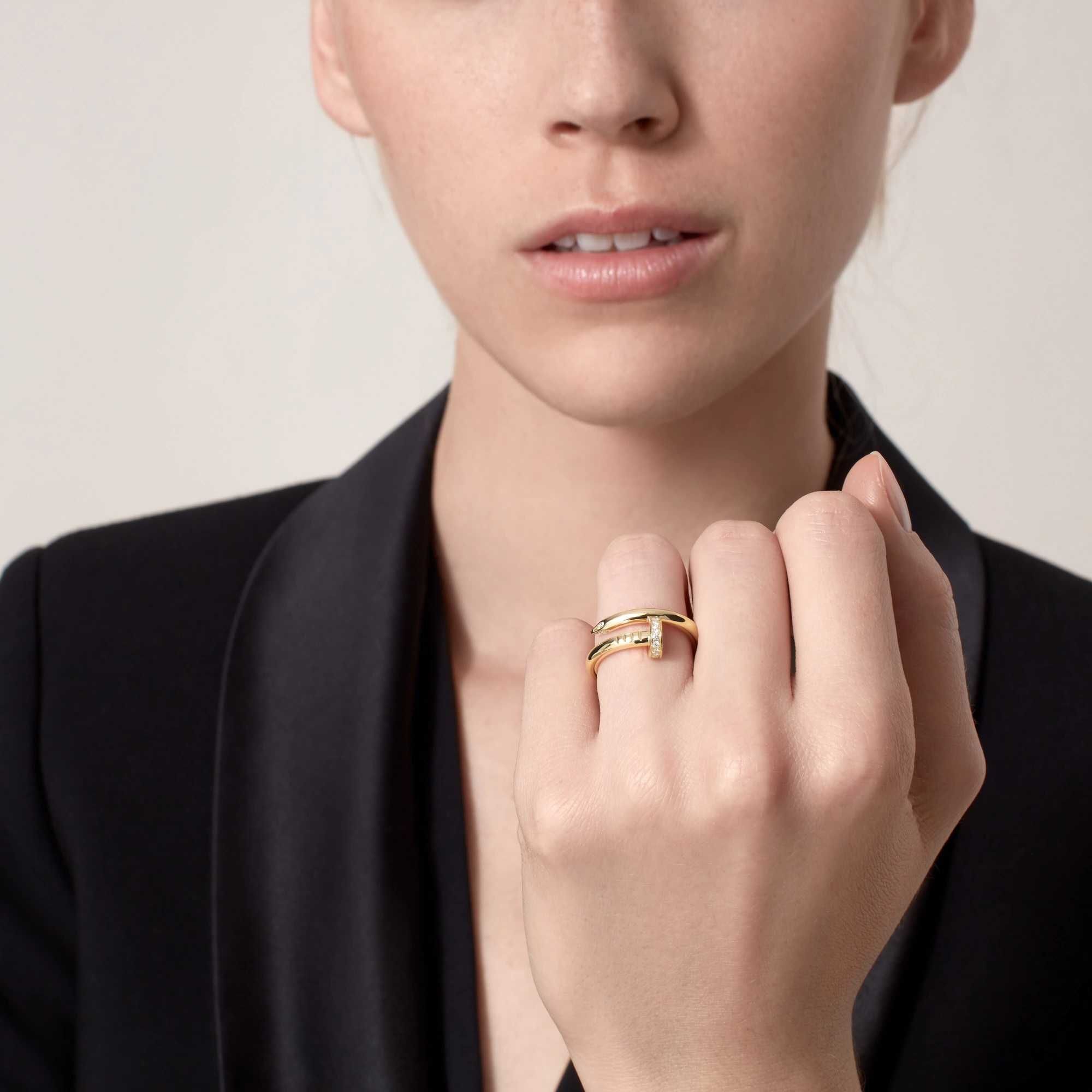 CARTIER Nail Juste un Clou Classic Gold Diamonds Пръстен Пирон