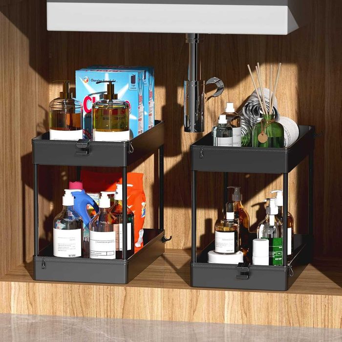 SPACEKEEPER raft mobil pe roți 4 niveluri 40x22x86 cm negru