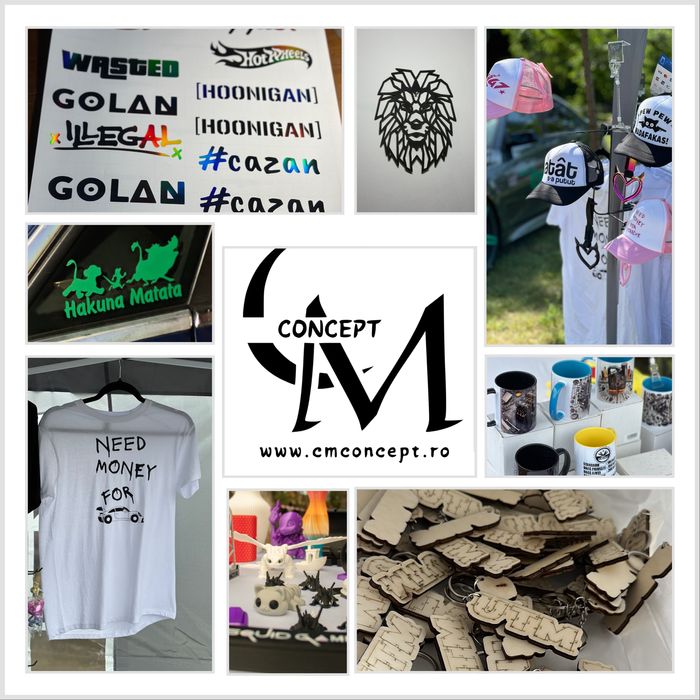 Personalizari unice-stickere, textile, laser,3D