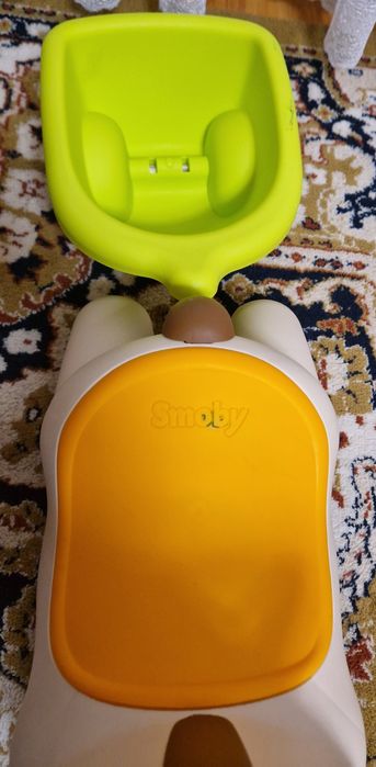 Ponei Ride-on Little Smoby cu remorca