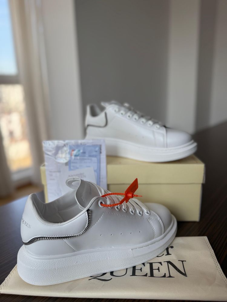 Adidasi Alexander M C Q U E E N full white Zipper