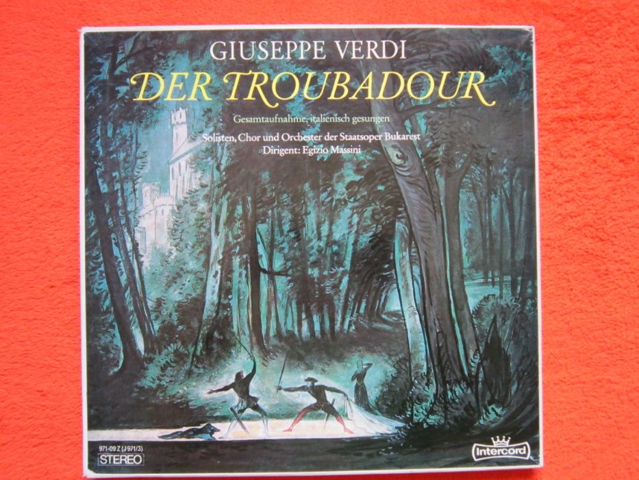 Il Trovatore Der Troubadour Verdi Trubadurul in Italiana Germania1969