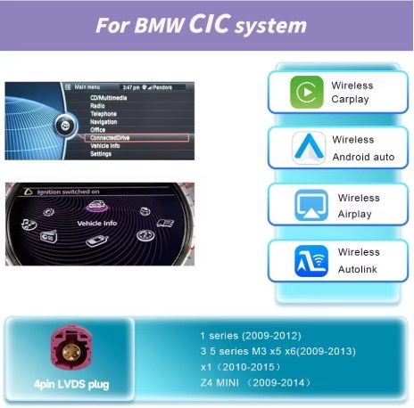 Безжичен CarPlay Android Auto за BMW F Series