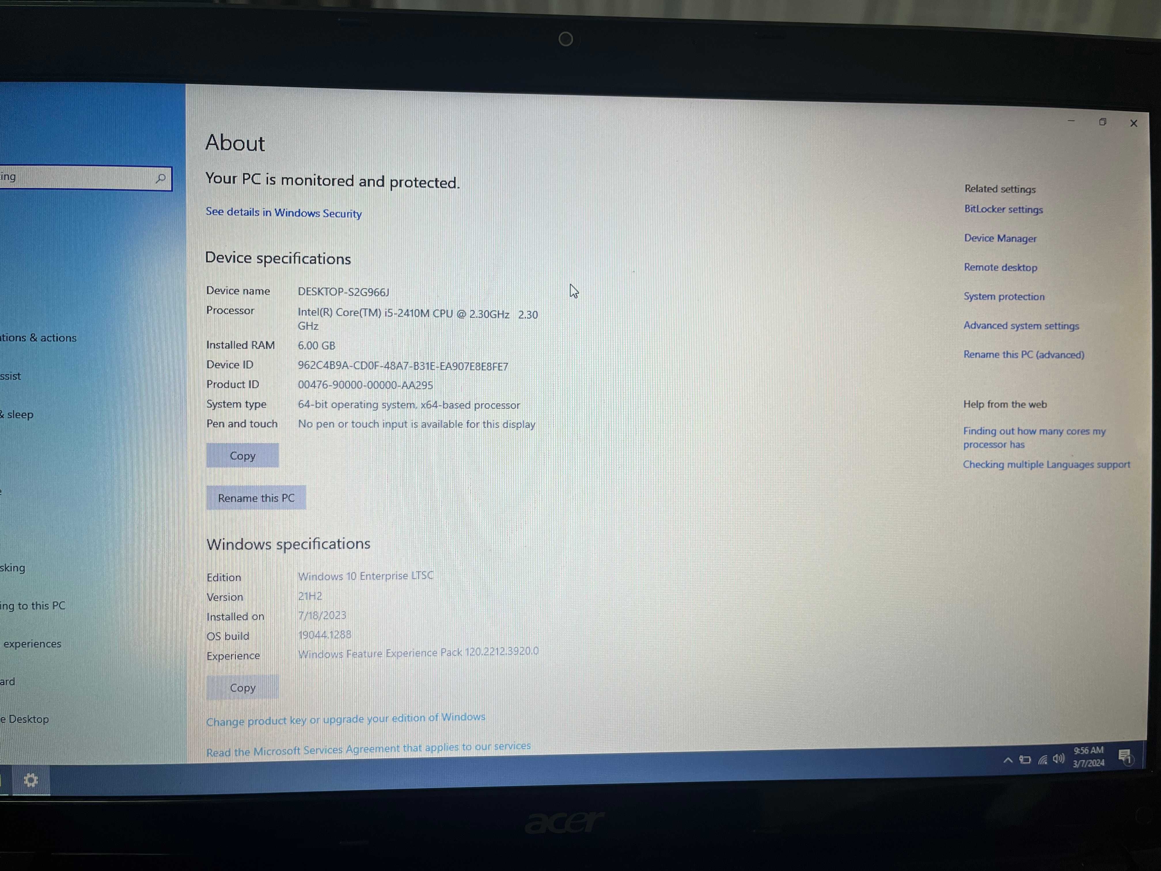 Acer Aspire 7750g 17.3" 500GB