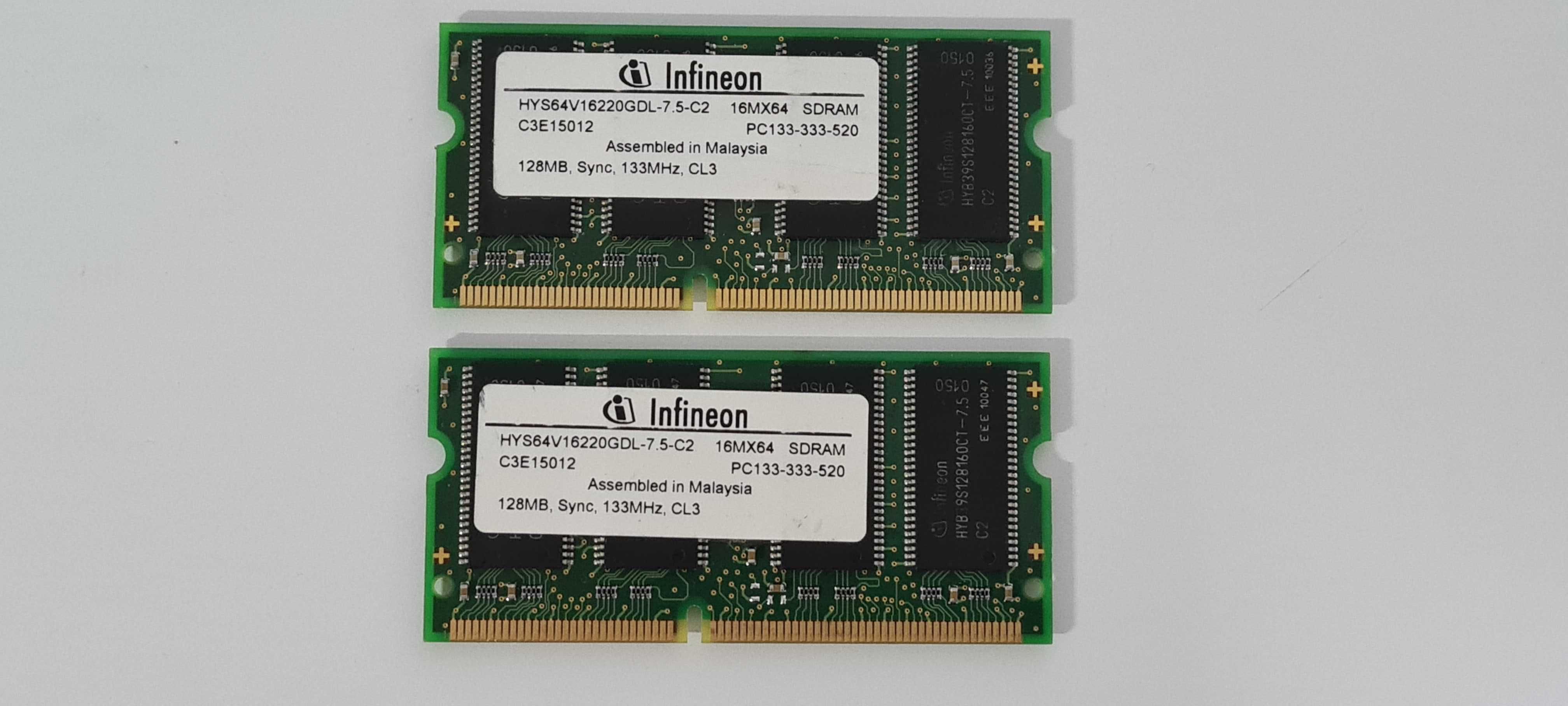 Memorii ram laptop SDRAM 128 MB, testate