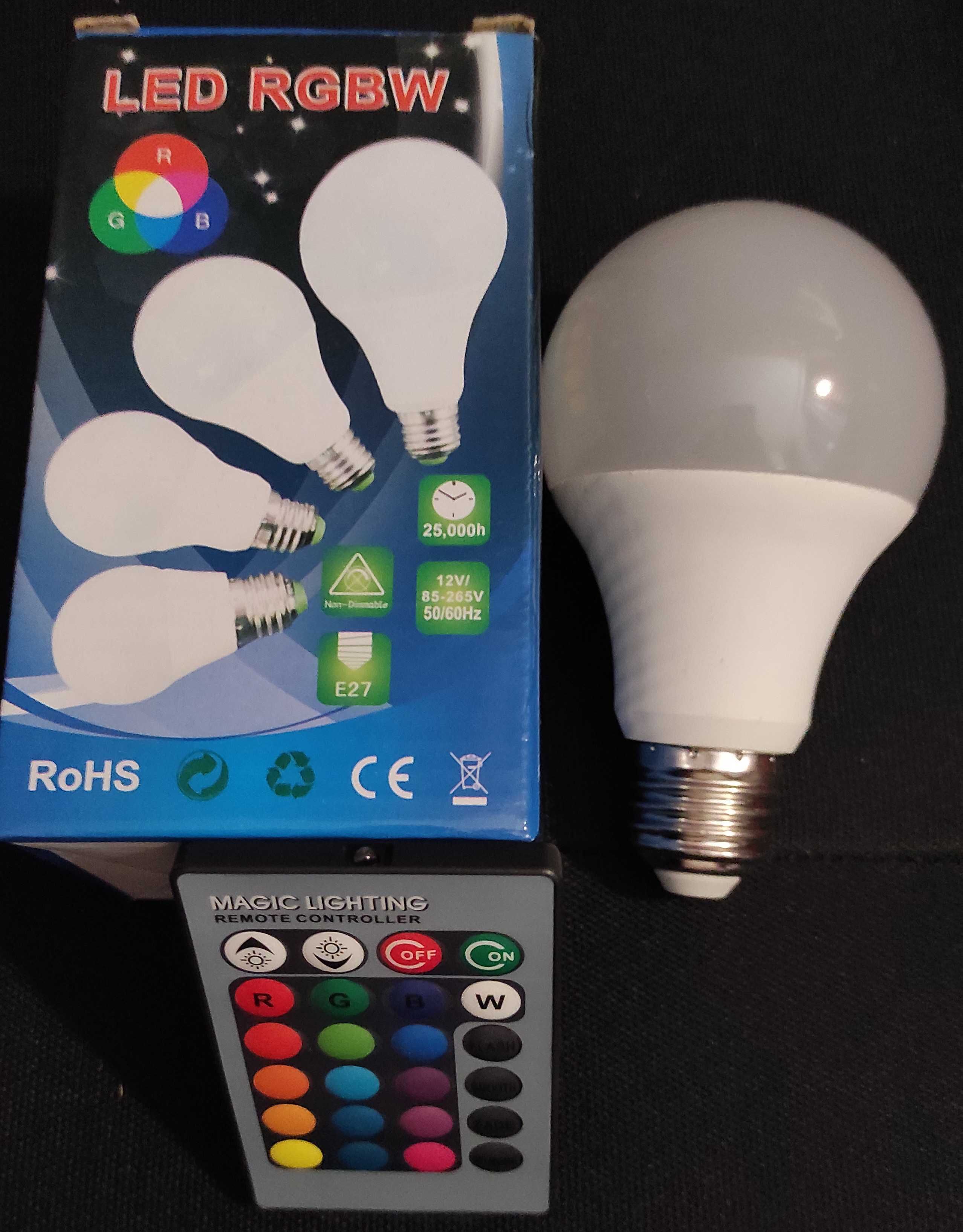 6 Becuri LED, albe, cu RGB, SMART cu WiFi, cu telecomanda