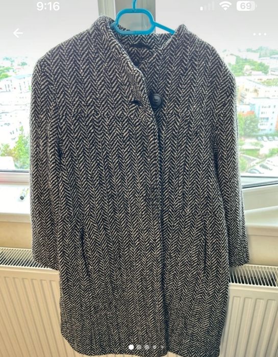 Palton 80% lână cambrat