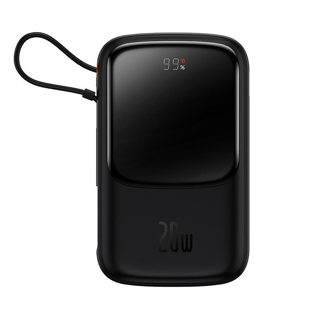 Baseus power bank qpow pro (ppqd040001) - черен, 20,000mah, 20w, с usb