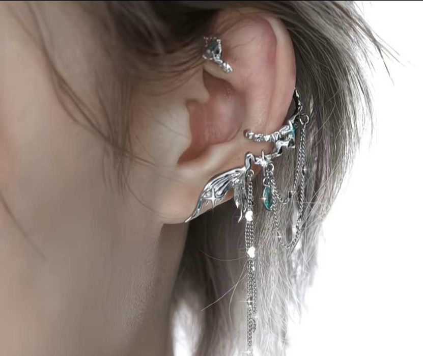 Серьги виде кита